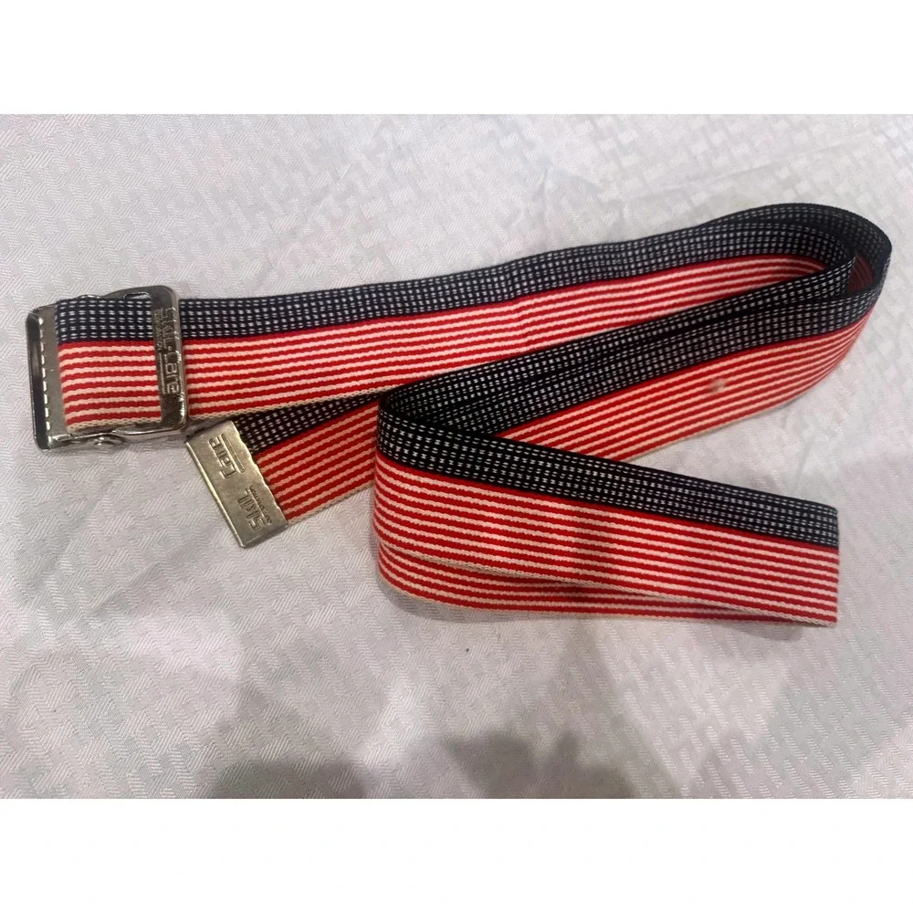 Skil-Care Gait Belt Unisex 34in Red White Blue Good American Flag Cotton Webbing